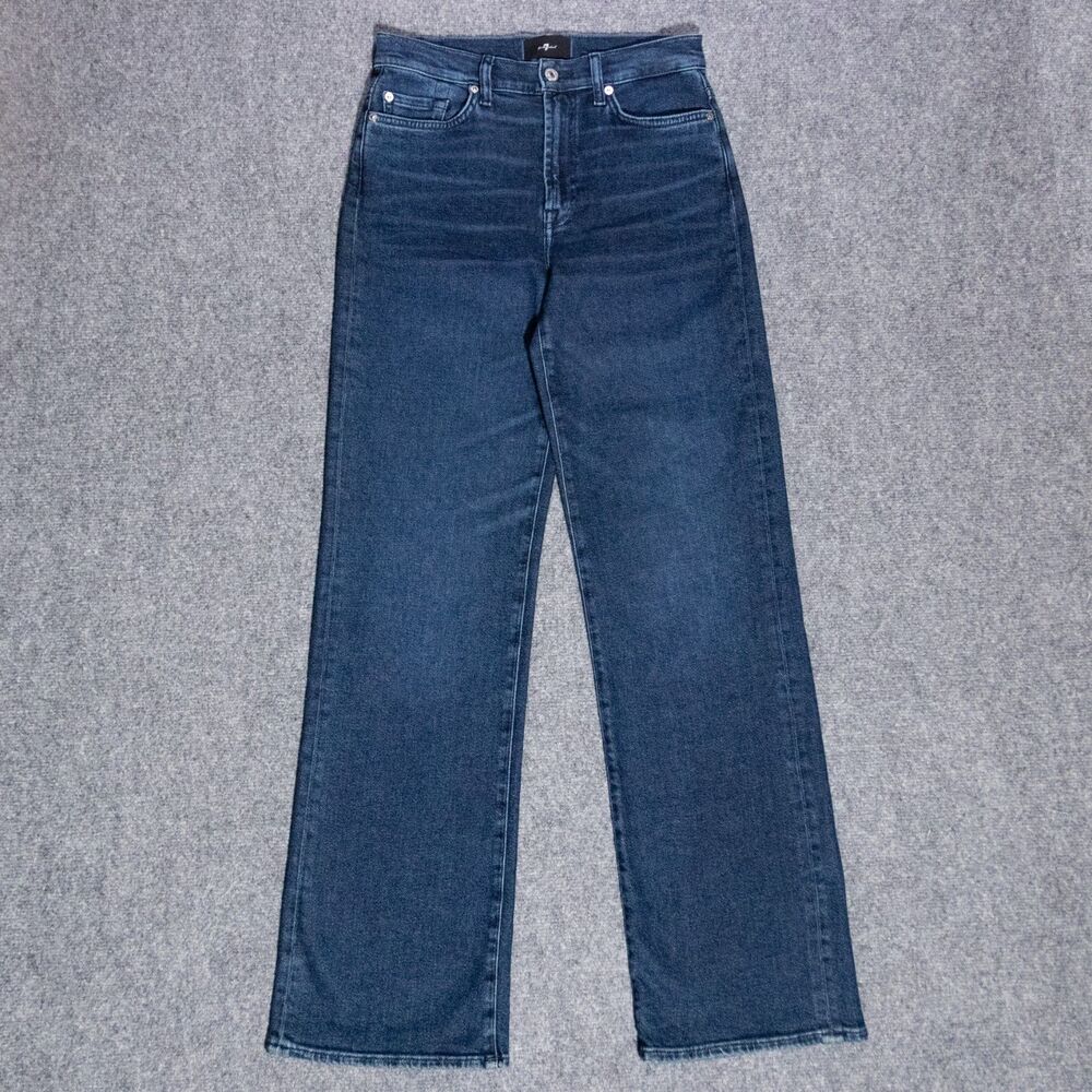 7 for All Mankind Alexa High Rise Straight Wide Leg Jeans Paradise Cove 27x32